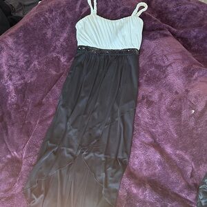 Sweet Storm Black and White High Low Dress